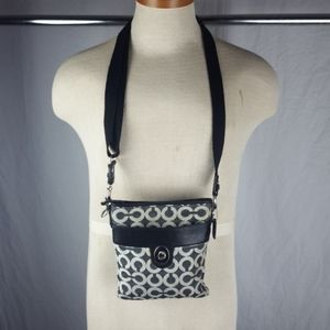 Coach Purse CrossBody Bag Black White